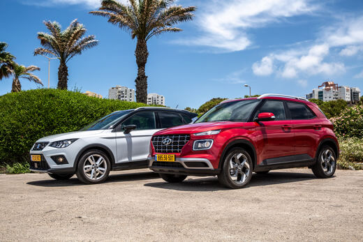 יונדאי וניו מול סיאט ארונה